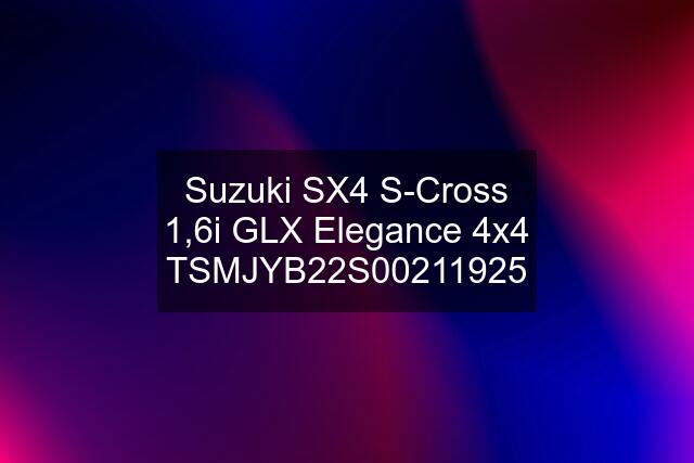 Suzuki SX4 S-Cross 1,6i GLX Elegance 4x4 