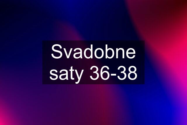 Svadobne saty 36-38