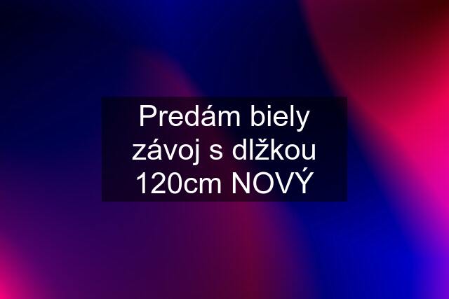 Predám biely závoj s dlžkou 120cm NOVÝ