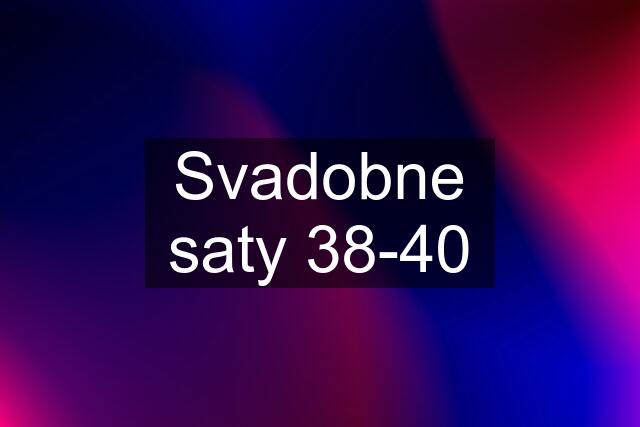 Svadobne saty 38-40