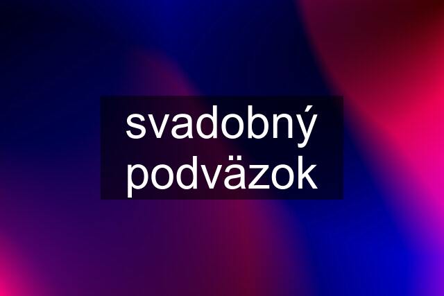 svadobný podväzok