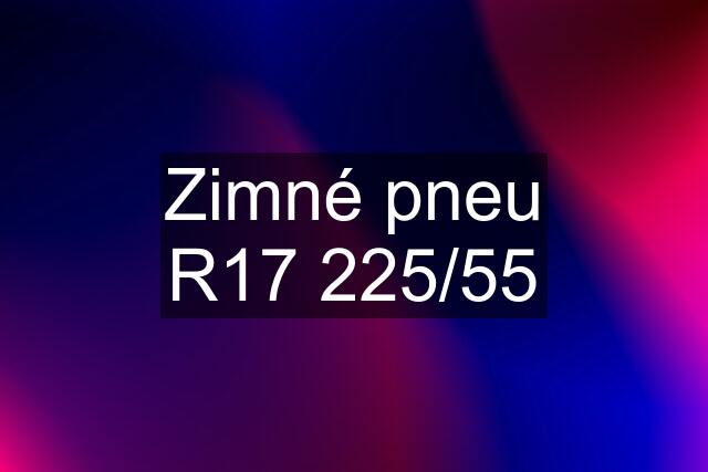 Zimné pneu R17 225/55