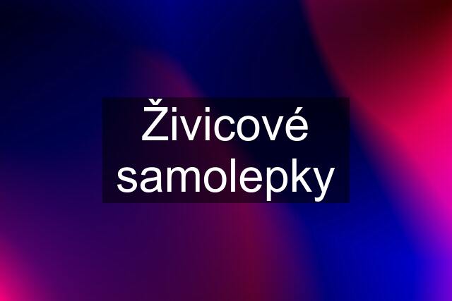 Živicové samolepky