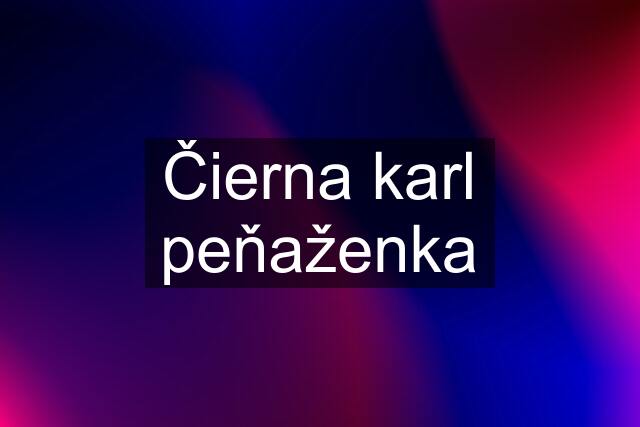 Čierna karl peňaženka