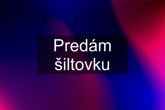 Predám šiltovku