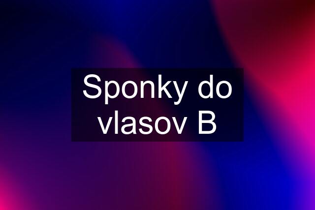 Sponky do vlasov B