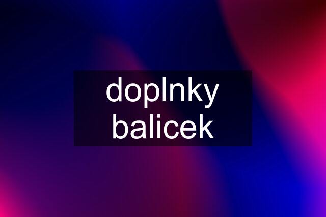 doplnky balicek