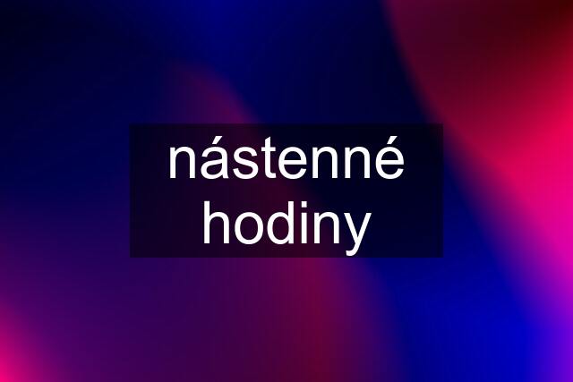 nástenné hodiny