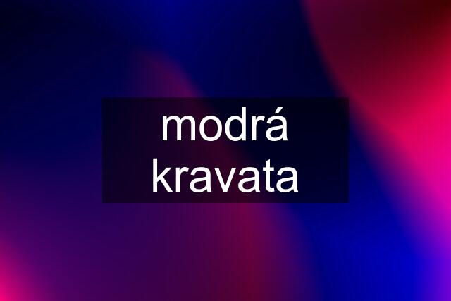 modrá kravata