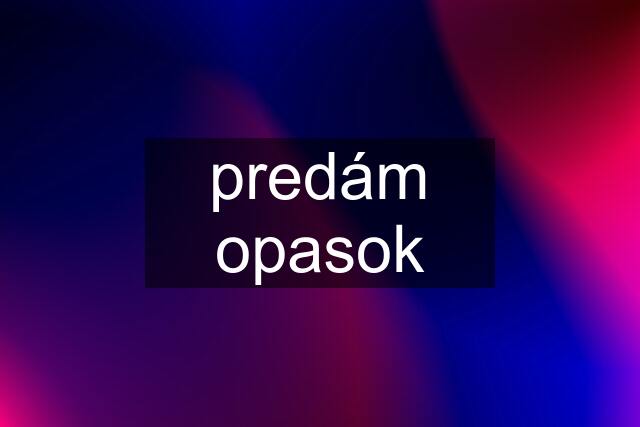 predám opasok