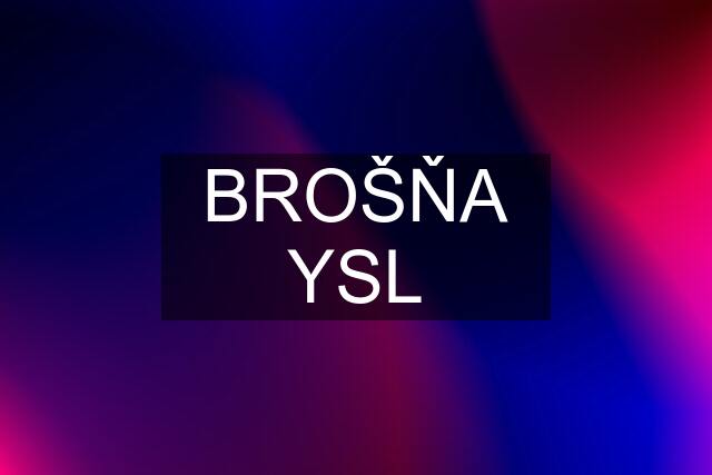 BROŠŇA YSL