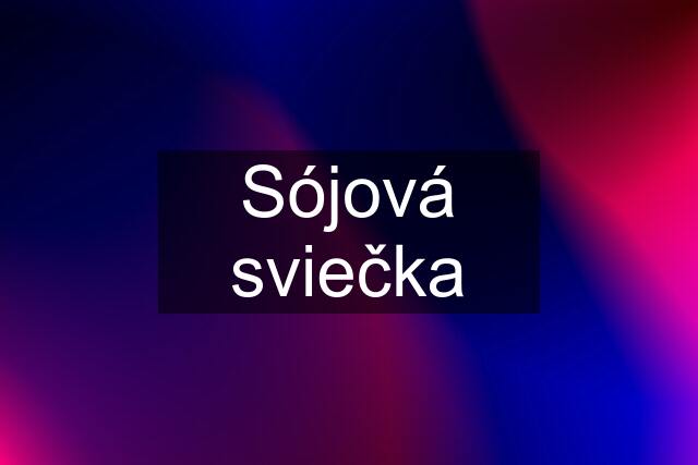 Sójová sviečka