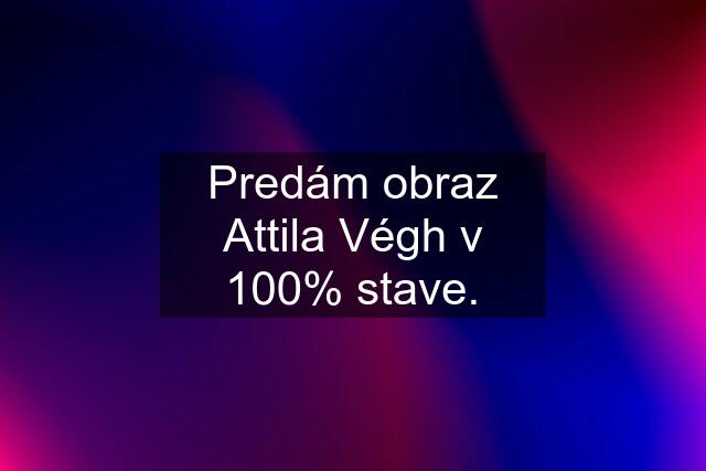 Predám obraz Attila Végh v 100% stave.