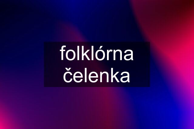 folklórna čelenka