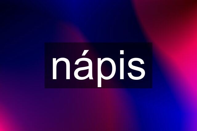 nápis