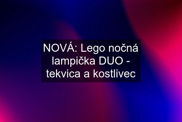 NOVÁ: Lego nočná lampička DUO - tekvica a kostlivec