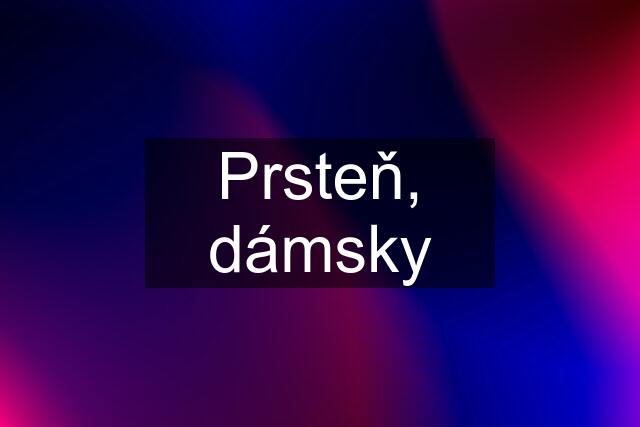 Prsteň, dámsky