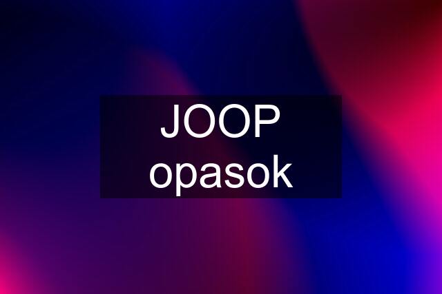 JOOP opasok