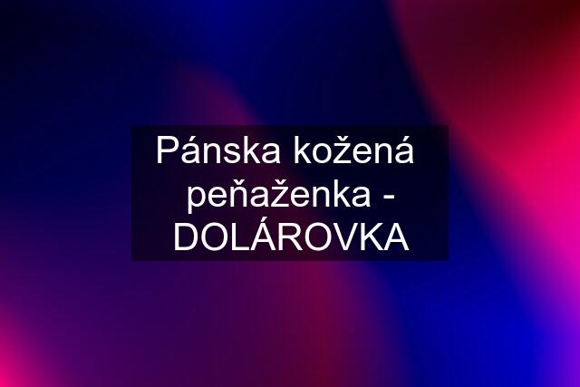 Pánska kožená  peňaženka - DOLÁROVKA