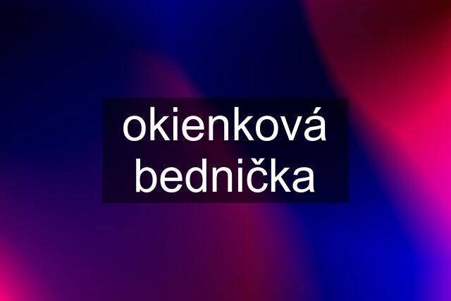 okienková bednička