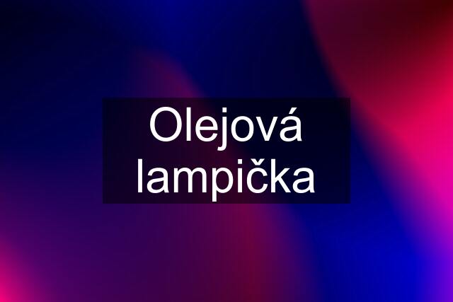 Olejová lampička