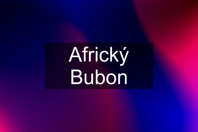 Africký Bubon