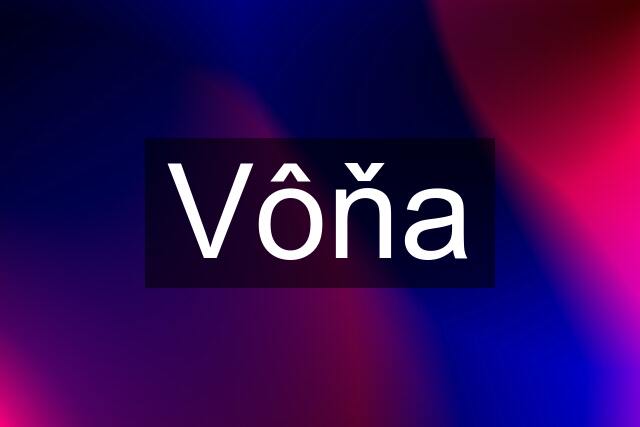 Vôňa