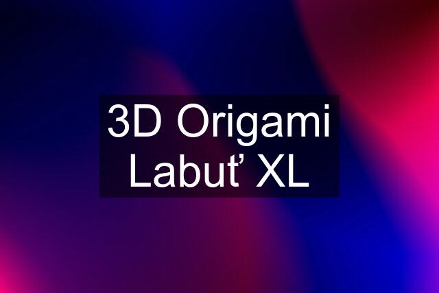 3D Origami Labuť XL