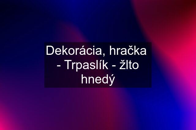 Dekorácia, hračka  - Trpaslík - žlto hnedý