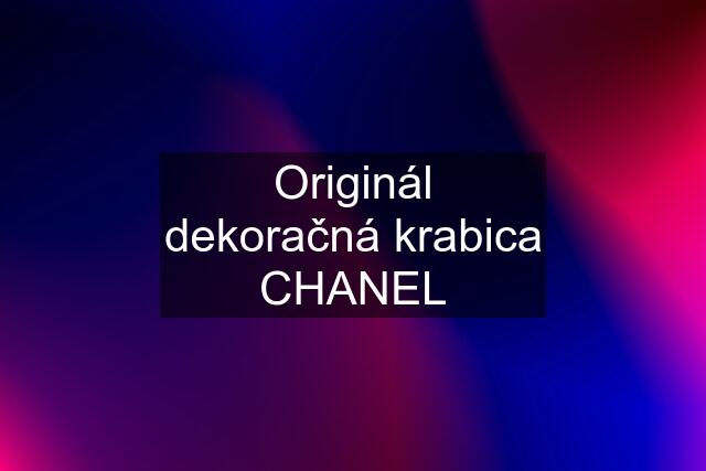 Originál dekoračná krabica CHANEL