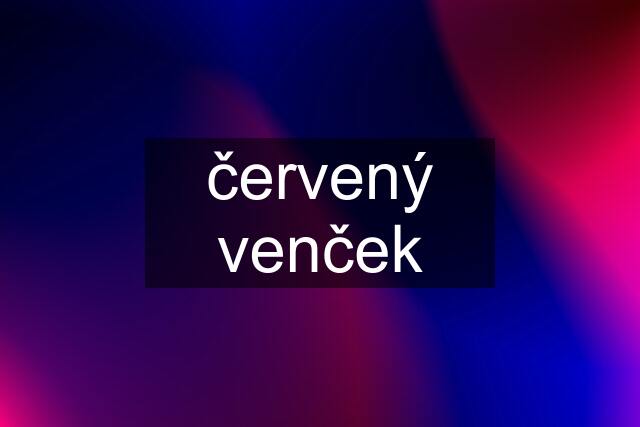 červený venček