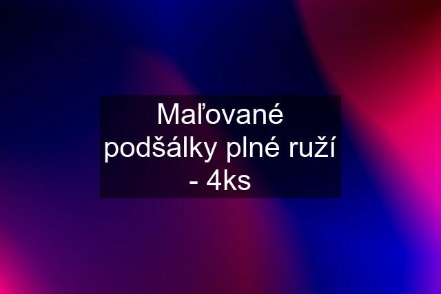 Maľované podšálky plné ruží - 4ks