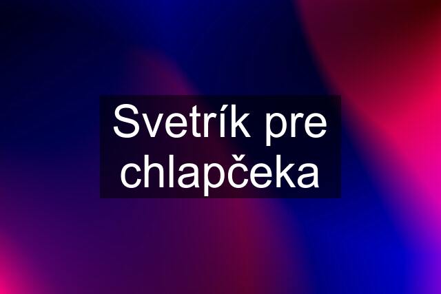 Svetrík pre chlapčeka