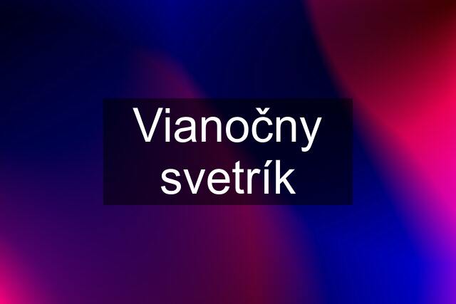 Vianočny svetrík