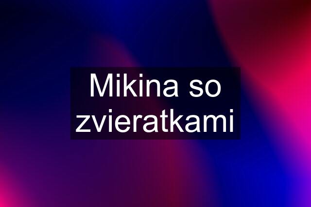 Mikina so zvieratkami