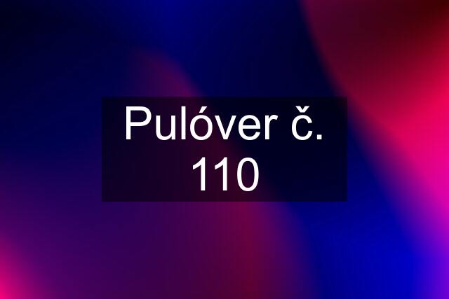 Pulóver č. 110