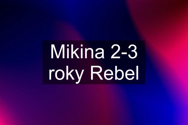 Mikina 2-3 roky Rebel