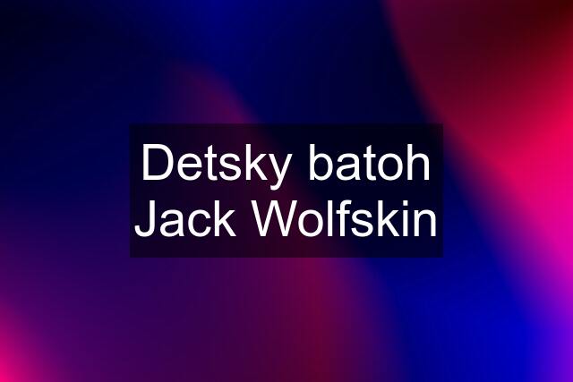 Detsky batoh Jack Wolfskin