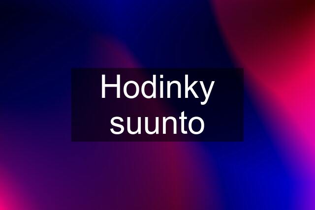 Hodinky suunto