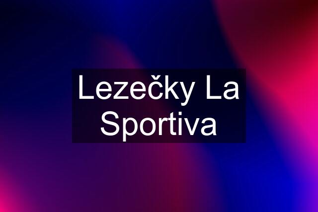 Lezečky La Sportiva