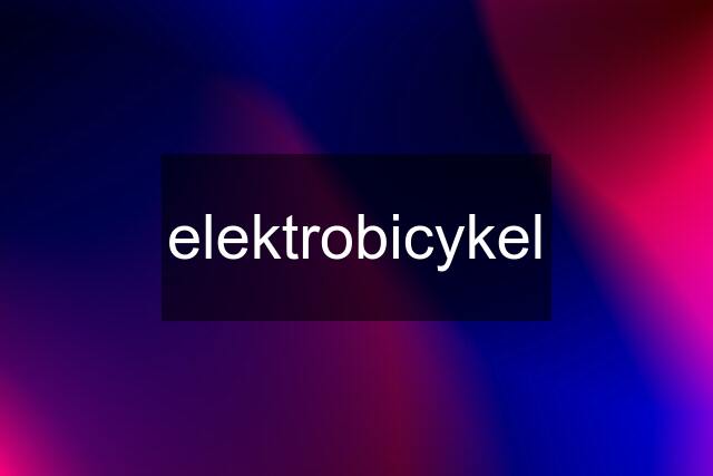 elektrobicykel