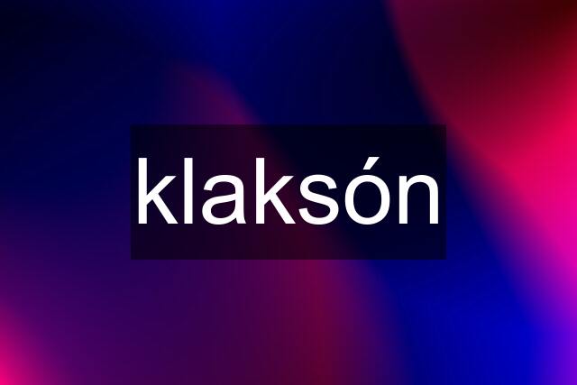 klaksón