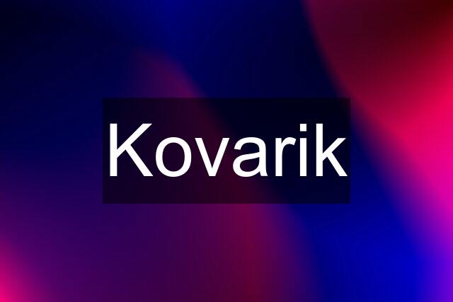 Kovarik