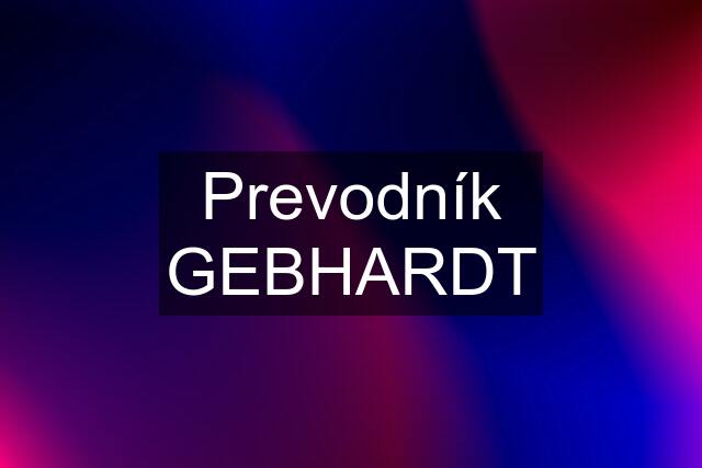 Prevodník GEBHARDT