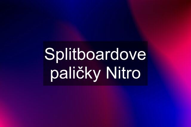 Splitboardove paličky Nitro