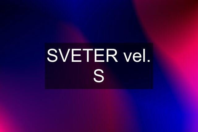 SVETER vel. S