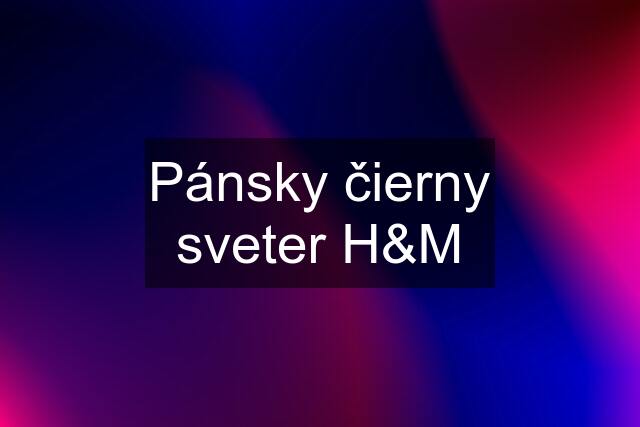 Pánsky čierny sveter H&M