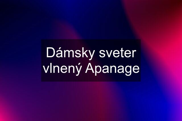 Dámsky sveter vlnený Apanage