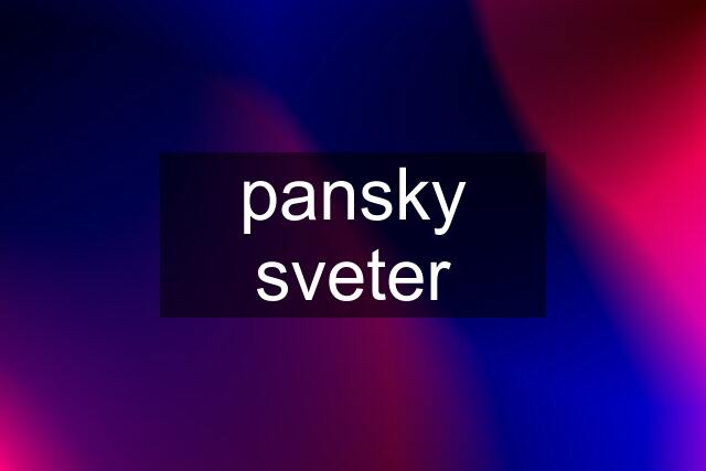 pansky sveter