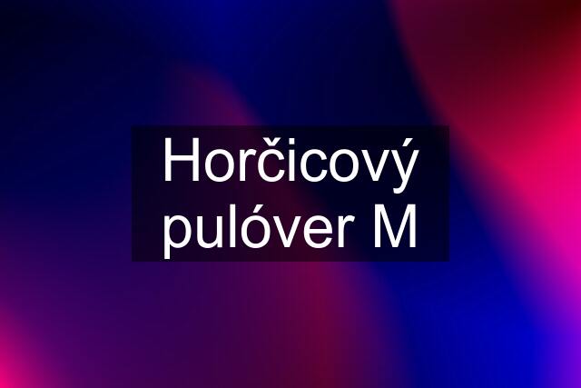 Horčicový pulóver M